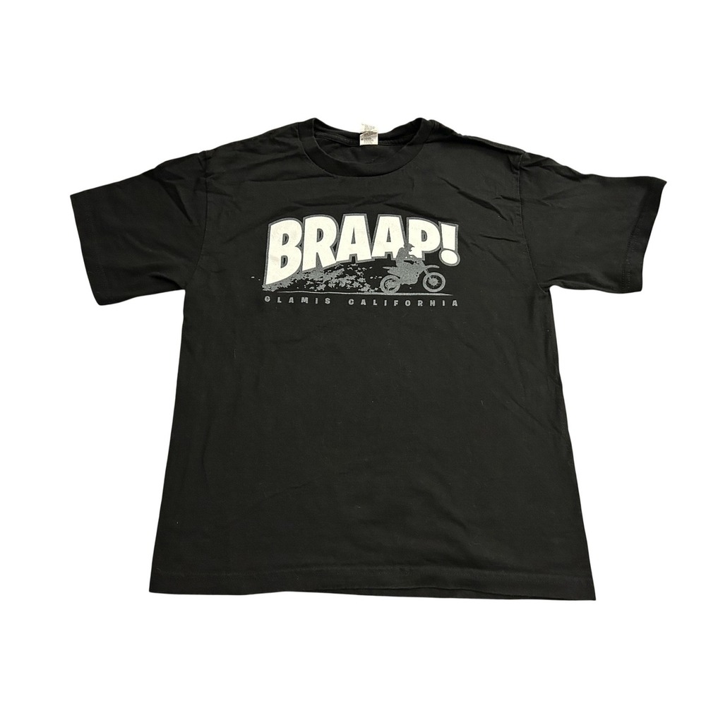 Spectra USA Braap! Glamis California T-Shirt Mens L Black Excellent Dirt Bike